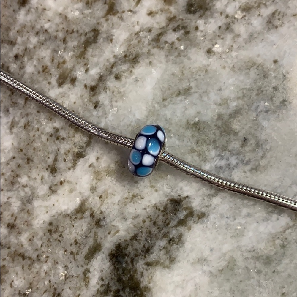 Blue charm/bead for charm bracelet